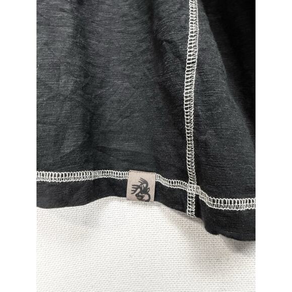 Legendary Whitetail Men's Black Henley Shirt Long Sleeve 1/4 Button Up 4XT - Picture 4 of 13